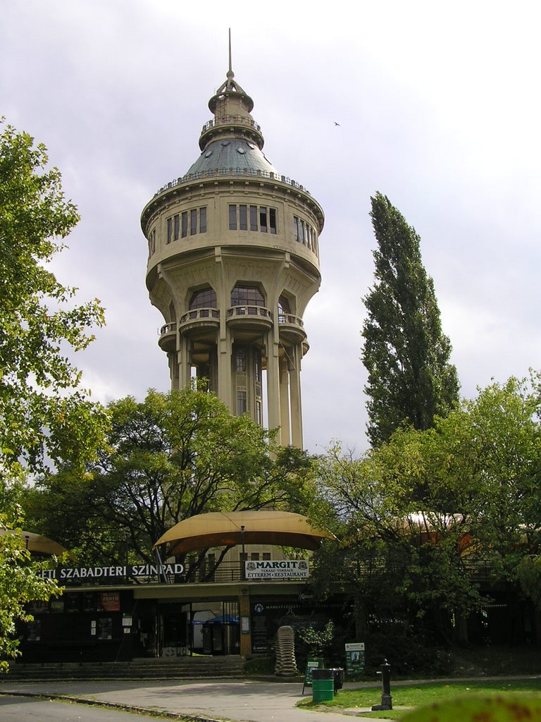 Budapest, Water tower at Margerit Island by Ghjenk