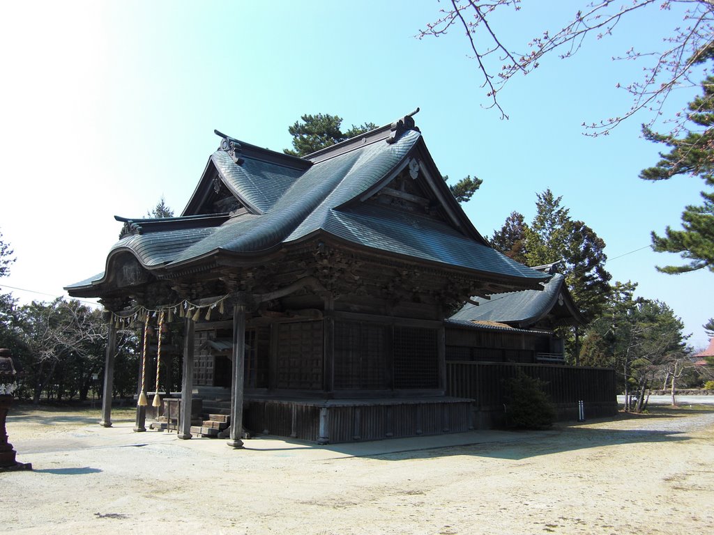 八重垣神社拝殿(震災前)、Haiden of Yaegaki-jinja shrine by Nachtigall Blaue