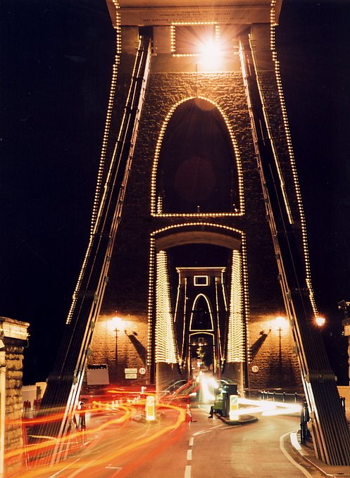 Bristol Avon Gorge Suspension Bridge at Night by benmaffin