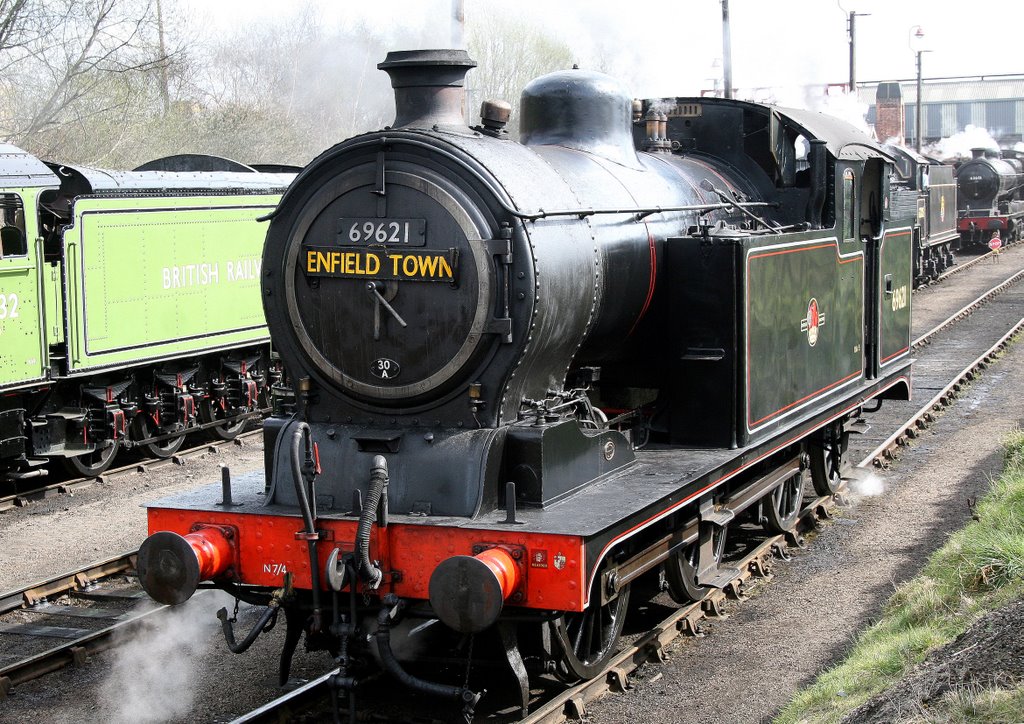 Ex LNER Class N 7/4 0-6-2T No.69621 at Barrow Hill Roundhouse 5th April 2009 by top spotter