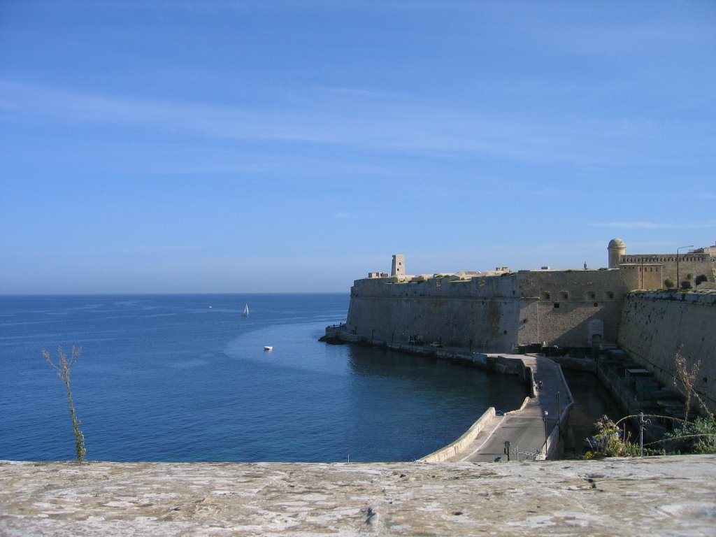 Looking towards Fort St. Elmo from Triq San Bastjan by pedrocut