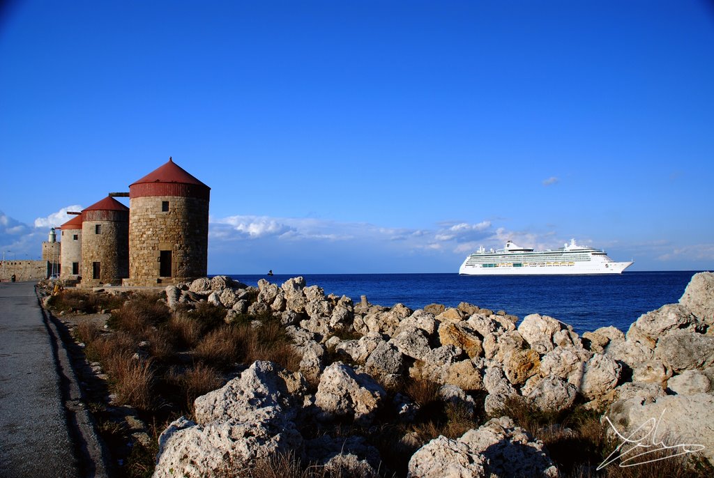 WINDMILLS , RHODES by vagoszzt