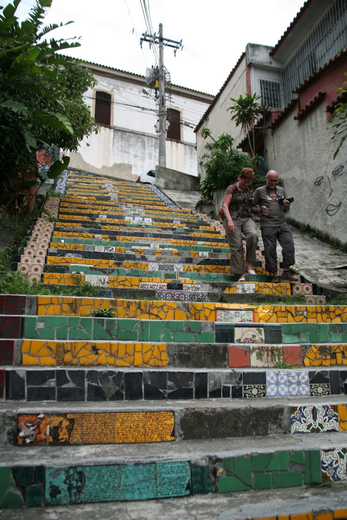 Escadaria Selarón, Santa Teresa, Rio de Janeiro, Rio de Janeiro, Brasil by Hans Sterkendries