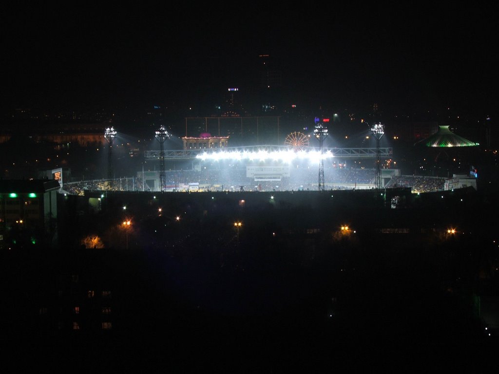 Central Stadium at night by ksenon