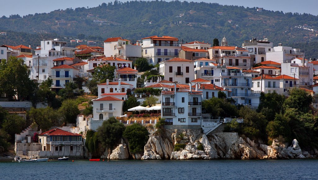 Skiathos Town view from the sea by Finn Lyngesen