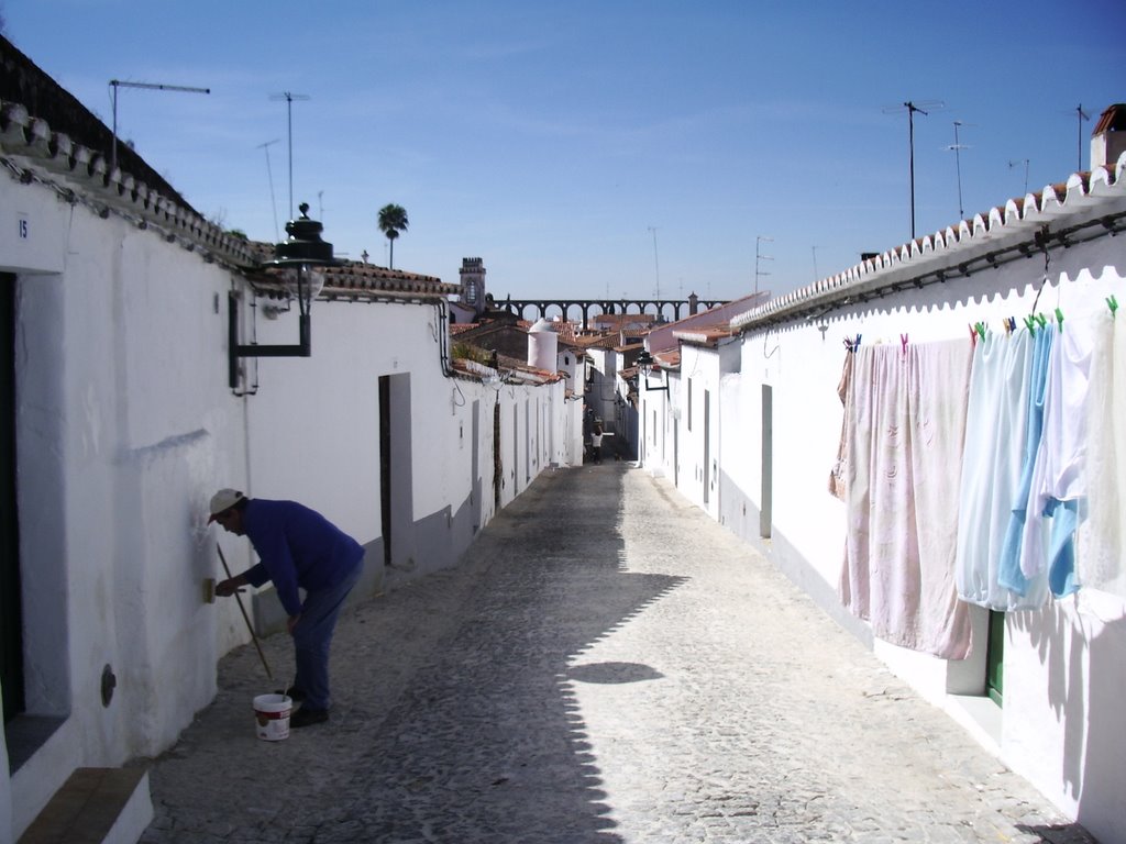 Tranquil street in Serpa. by gordo1958