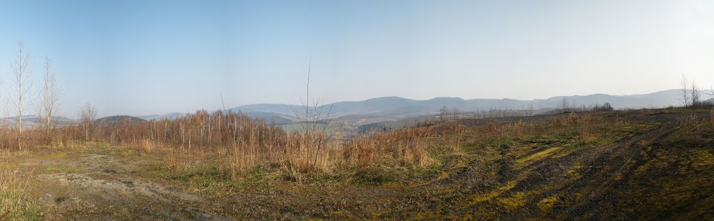 Widok z haldy na Rudej Gorze na Gory Sowie by naheis