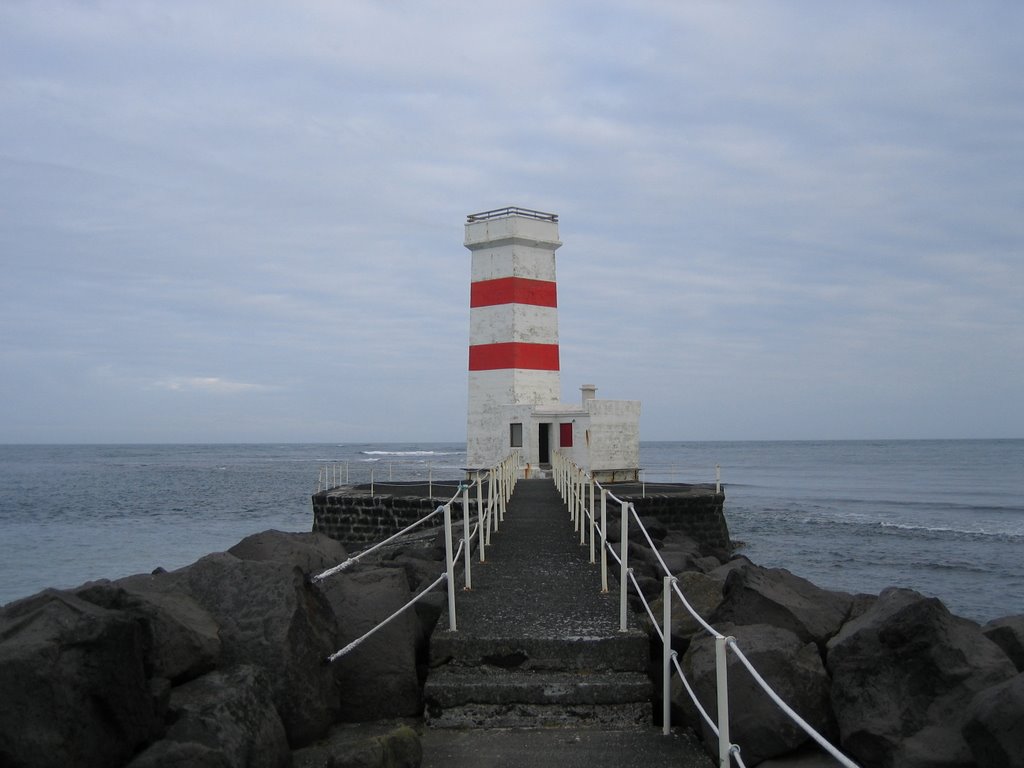 Lighthouse near Keflavik by Joachim Wahlstrom