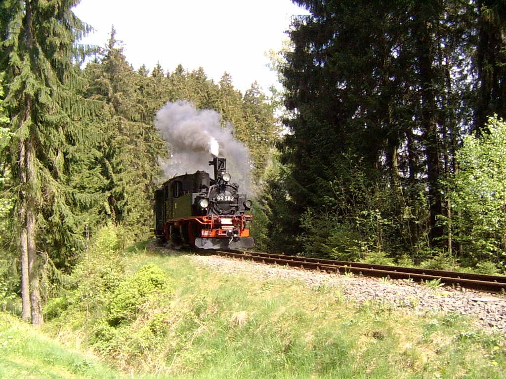 99 582 beim Passieren der Brücke by Bürstenbinder