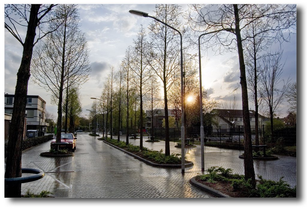 The setting sun, Geysendorfferstraat by m@rtym@n