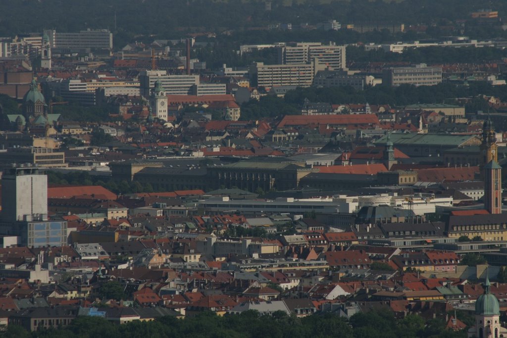 Lookout from top of Olympic Tower from top, Munich, Germany by MBagyinszky