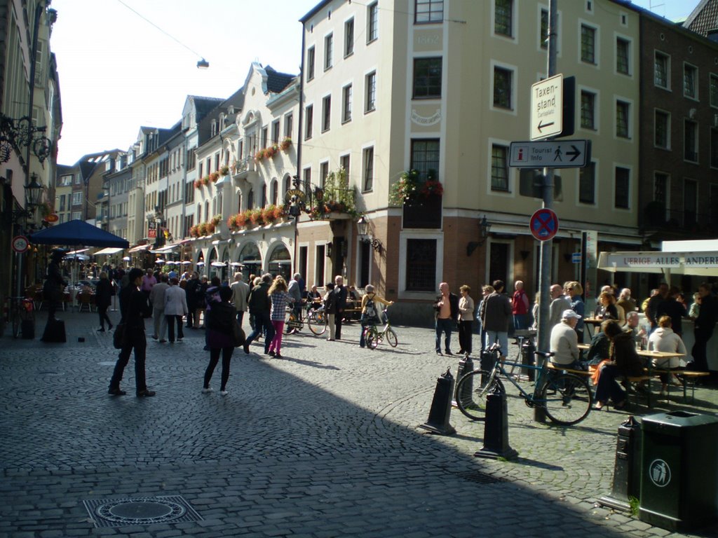 Dusseldorf Germany Old Town Sunday Morning by David Nagy