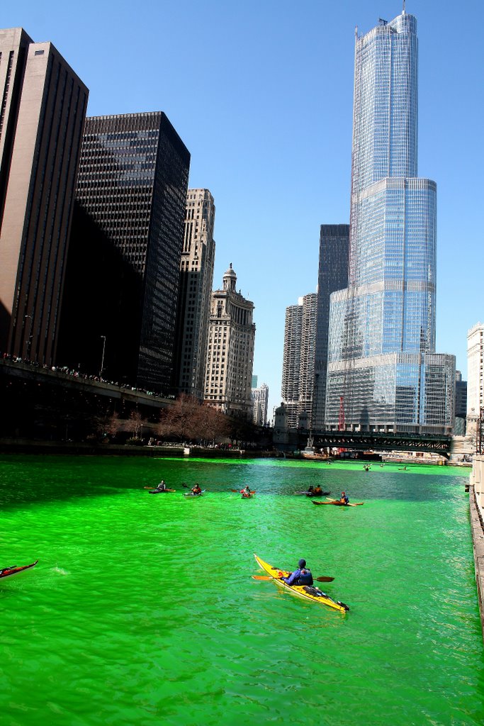 Chicago River on St Patrick's Day1 by d@ve!