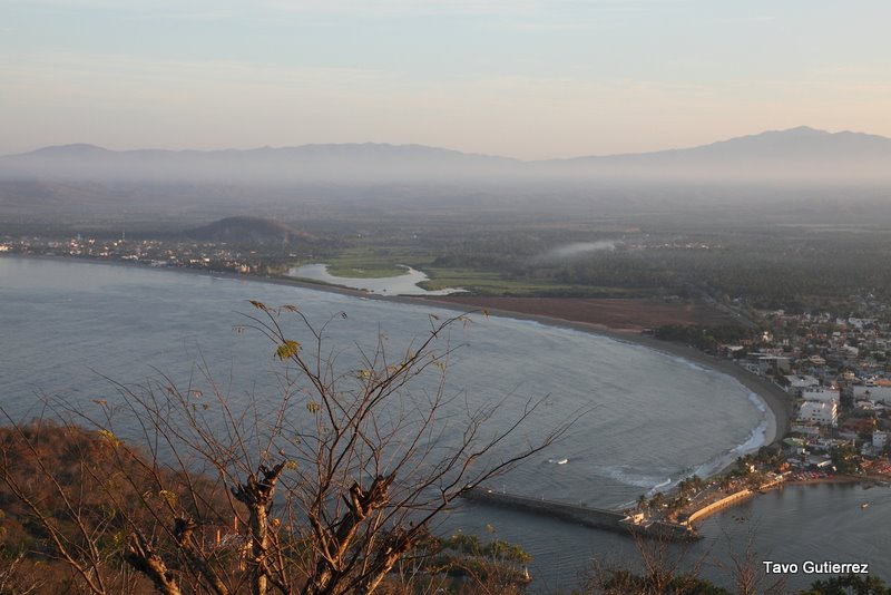 Barra de Navidad, Jalisco from mountain top by Tavo