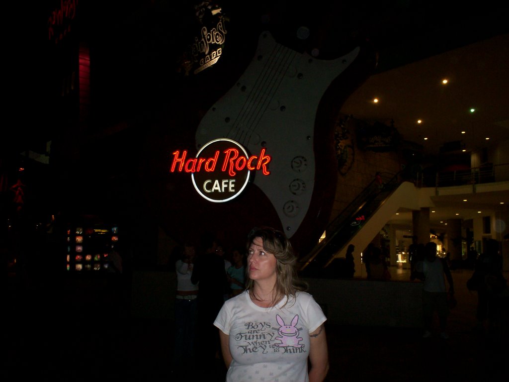 At the Hard Rock Cafe Cancun! by Donna Blakley