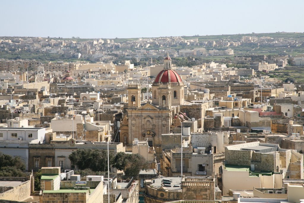 View on St George Cathedral, Rabat, Gozo, MT by desmet.geert