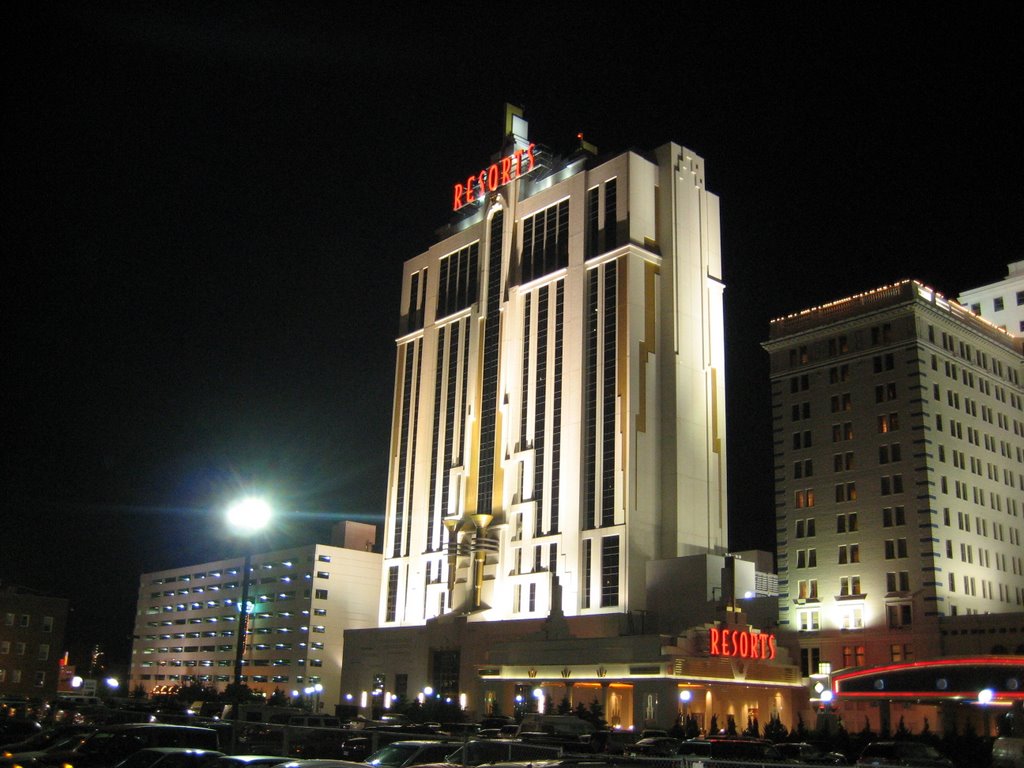 Resorts Casino New Tower At Night by Georgi Stoyanov