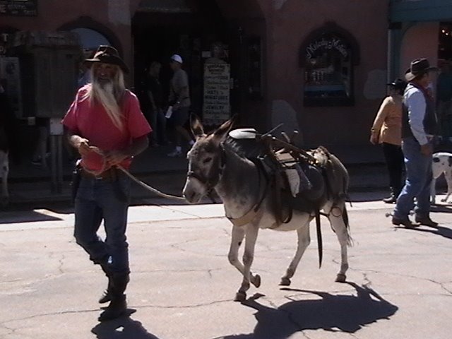 Old guy & Donkey, Tombstone by Buffers on tour