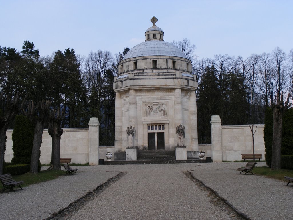 Slovakia, mausoleum in Krashohorske Podhradie by Ivan Michalko