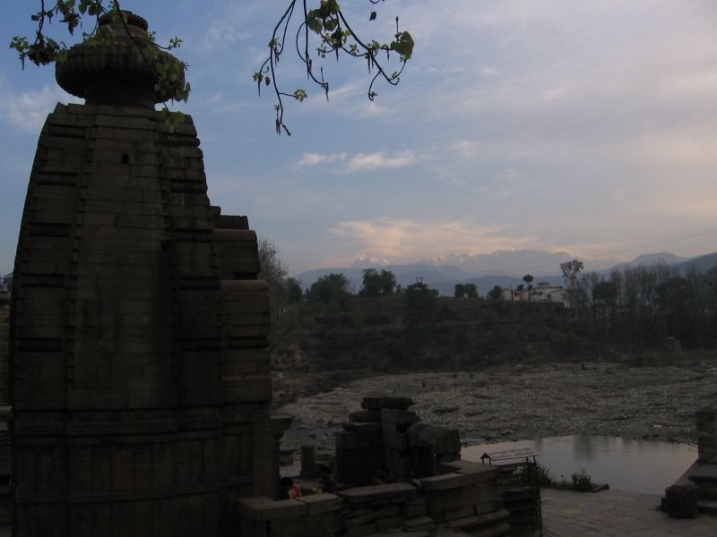 The river the temple and The Himalayas by Navin Bhatt