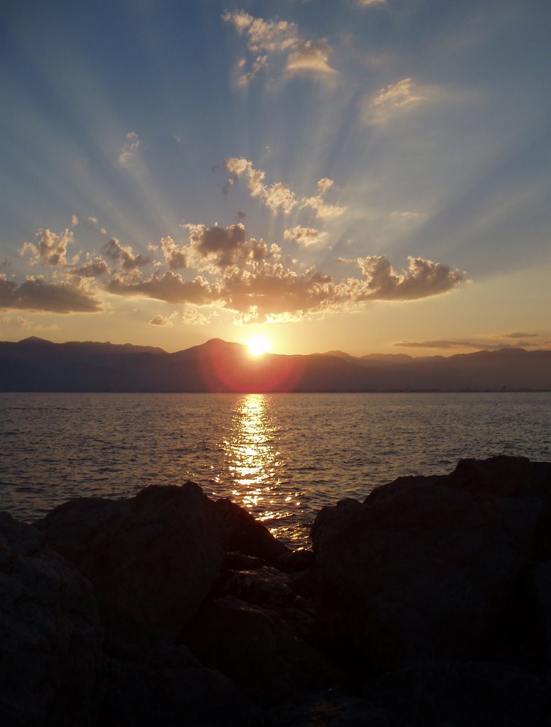 Sunset nafplio by costis