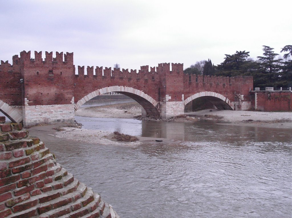 Pont sur l'Adige, Vérone, Italie by turgis