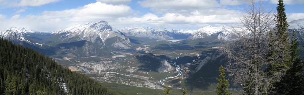 Panoramic view from Sulphur Mountain by Ccclo