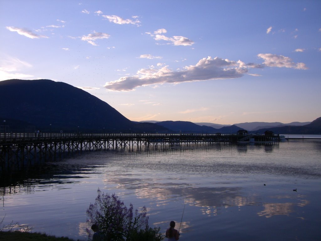 Sunset over Salmon Arm Wharf by Kubair