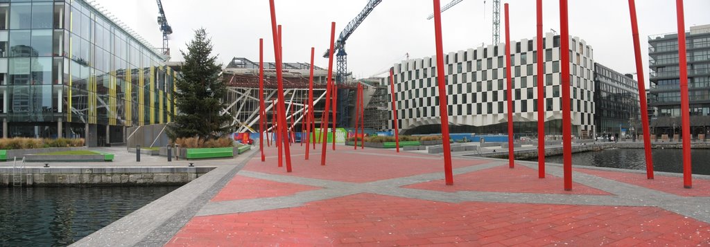 Panorama of Docklands - Hannover Quay, Dublin January 2009 by Peter Bernard