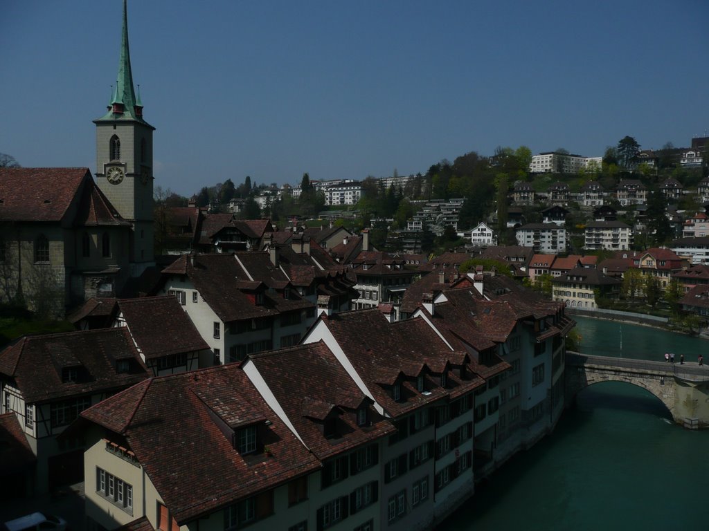 Aussicht von der Nydeggbruecke, Bern, BE, Switzerland by Auggie W