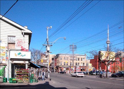 Queen St. at Ryerson St. looking east. by Niles fuller