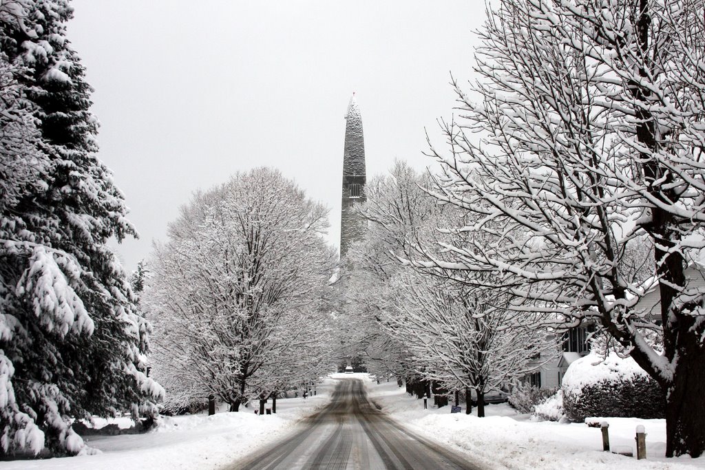 Bennington Battle Monument Winter by Catamount Photograph…