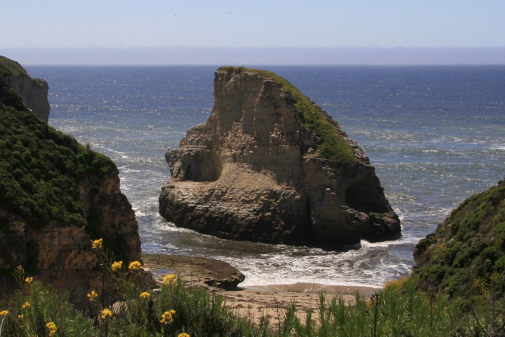 Davenport - The "Shark Fin Rock", California by davidcmc58