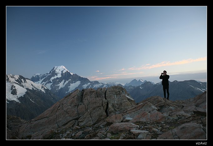 View of Mount Cook from Mueller Hut by vizAviz