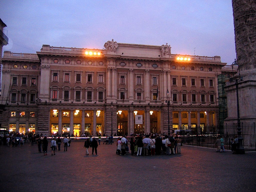 Galleria, Piazza Colonna, at dusk by Mack Rountree