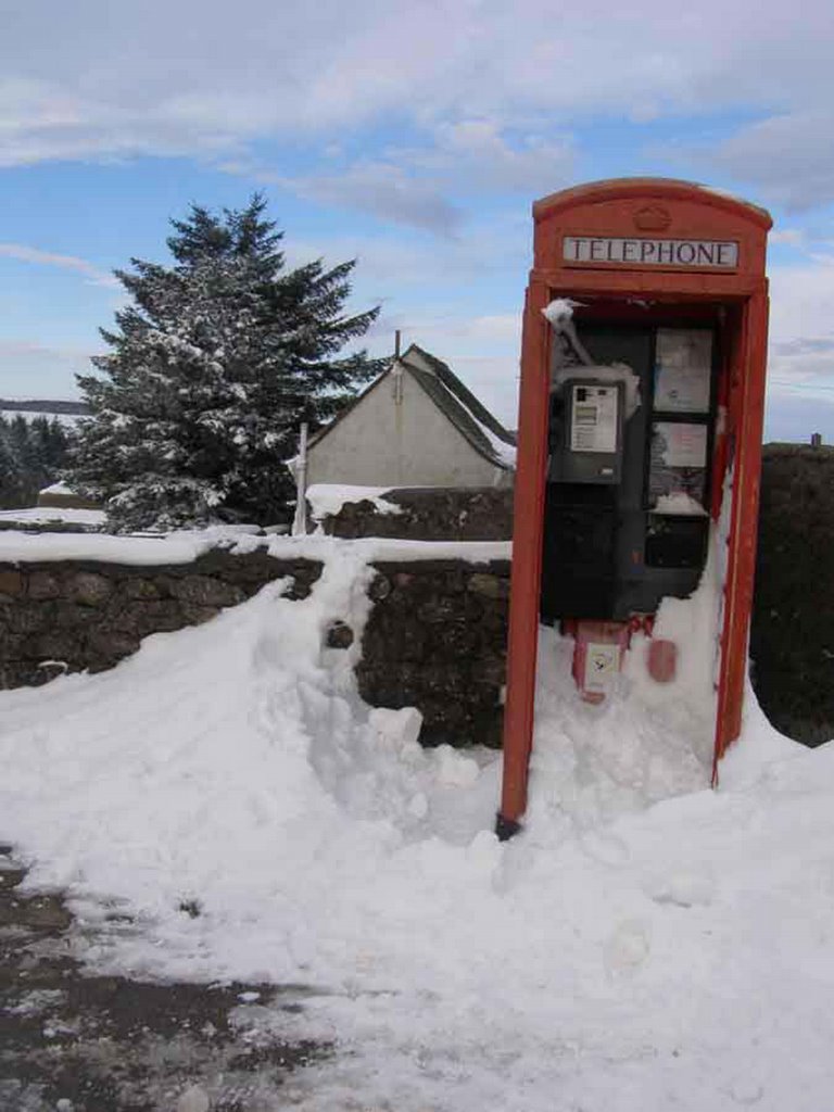 Phone box, Princetown, devon, February 2009 by marzipanthecat