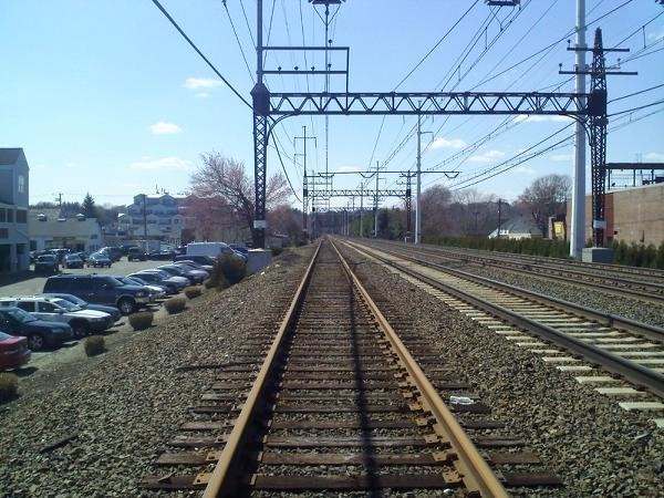 Train Tracks Behind Subway by Lenny Carlucci