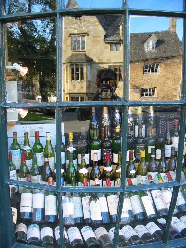 Wine Merchants Window, Chipping Campden High Street, Gloucestershire, UK by David Wilson