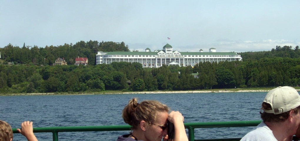 Viewing Mackinaw Grand Hotel from ferry by Bhapy Sun