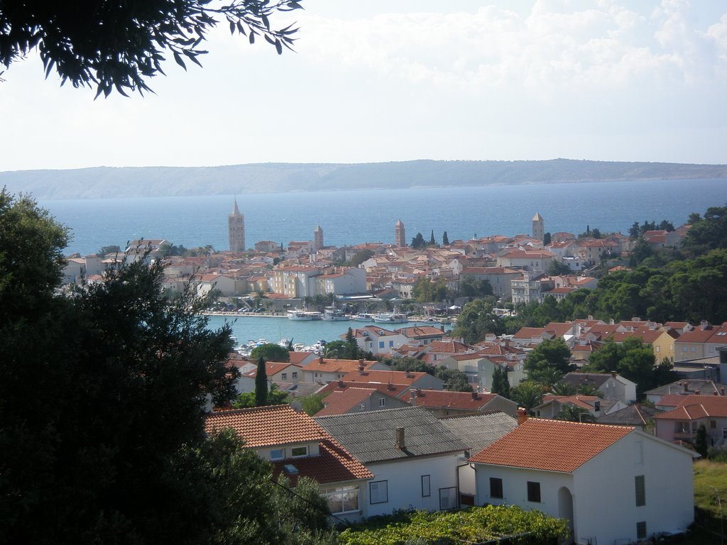 Rab, pogled na stari grad by Josip Ćuća - Žentil