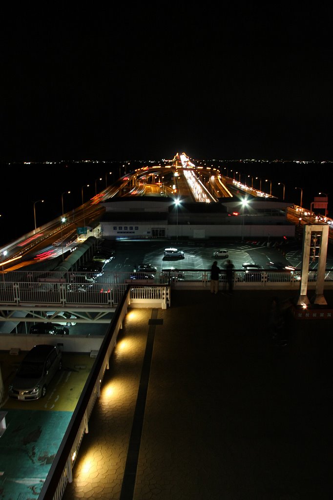 The Night View of Umi-Hotal Parking Area, Tokyo by ok-hi-low