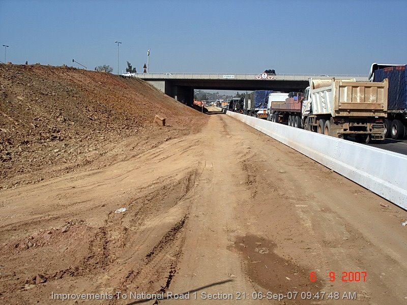 Atterbury Road Interchange at the Start of Improvements to National Road 1 Section 21 by N1-21-Improvements