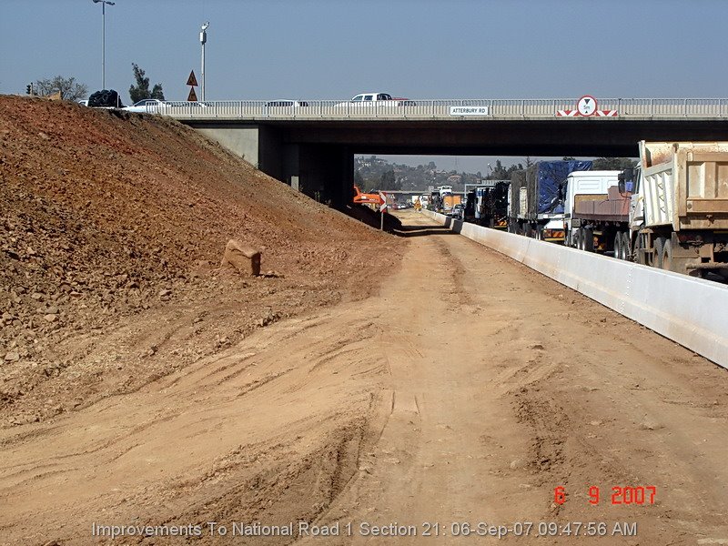 Atterbury Road Interchange at the Start of Improvements to National Road 1 Section 21 by N1-21-Improvements