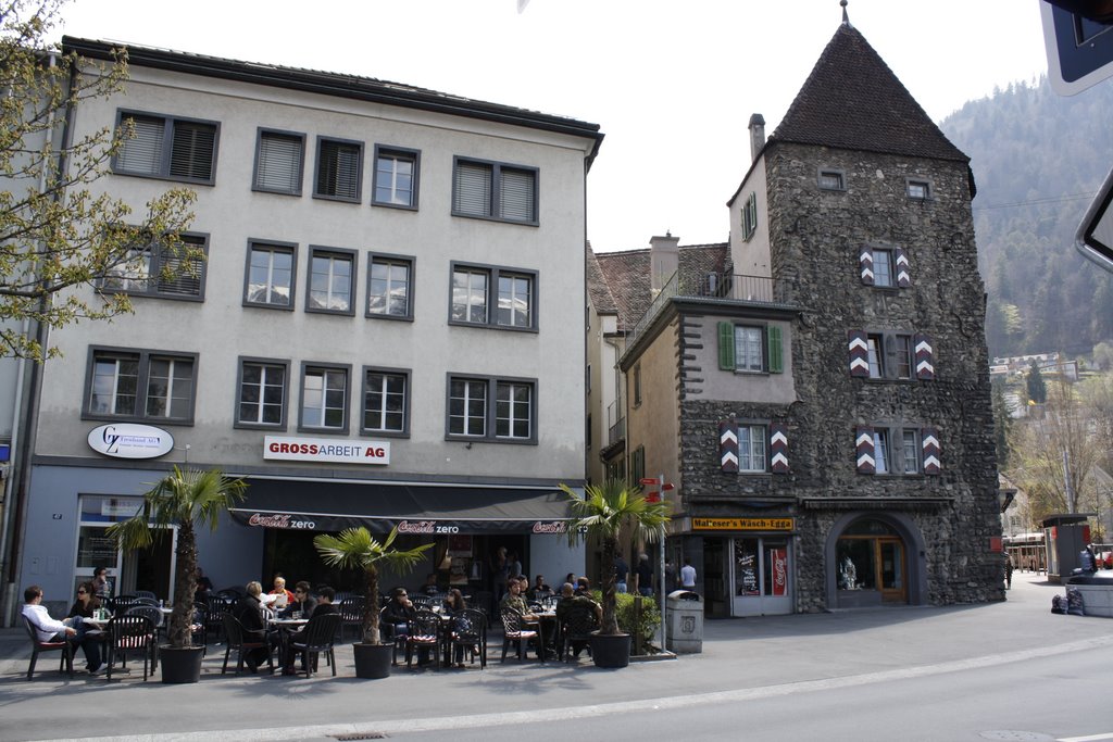 Malteserturm mit Street Cafe by Carmen B