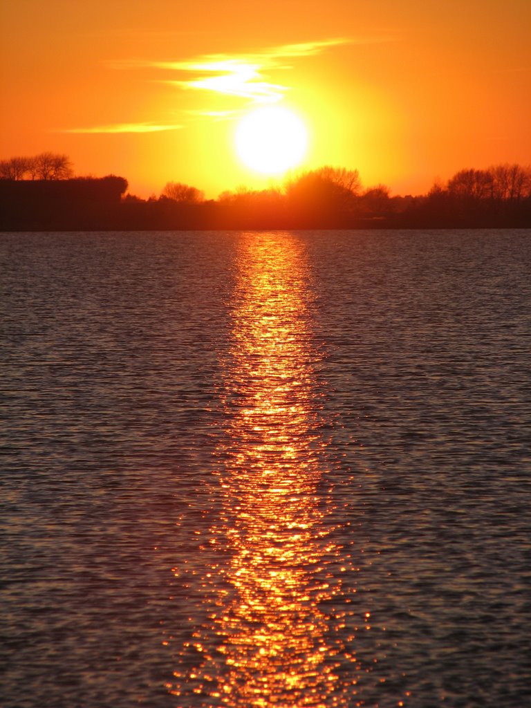 Solnedgang Kegnæs - april 2009 by Bo Møller