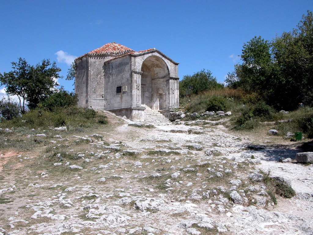 Chufut Kale. Mausoleum of Dzhanyke Khanum, daughter of Tohtamysha by cy volin