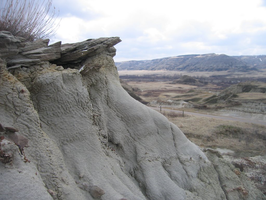 Hoodoos And Drop Offs At The Canyon's Edge Near Tolman Bridge North of Drumheller AB by David Cure-Hryciuk