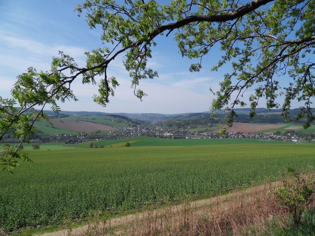 Blick auf Raschau- Schwarzenberg by edewald