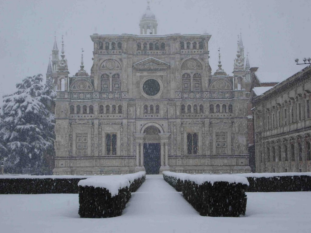 La Certosa sotto la neve by albertgiovb