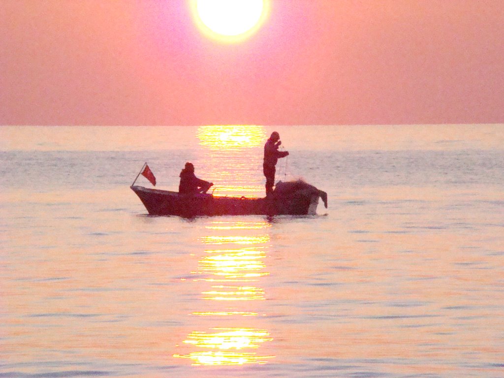 Fishermen at Sunset 02 by Sebastian W. Bauer